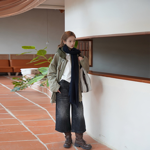 YP 2026年春季新款休闲简约帽领宽松经典工装短外套上衣3466