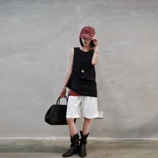 裤 简约直筒低腰柔软休闲棉质短裤 子女3458 新款 YP26年夏季