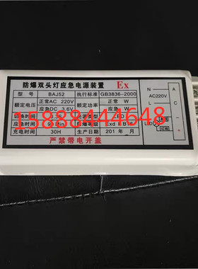 防爆应急灯电源装置baj52双头应急灯蓄电池隔爆型应急控制器正品