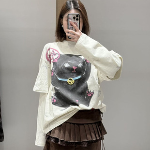 福蝶26春季 FORDARE 新品 涂鸦感LOVE T恤 U假两件长袖 现货