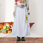 新款 UPi2026夏季 CHEERi 钩针腰带格纹精致花苞长半裙 现货