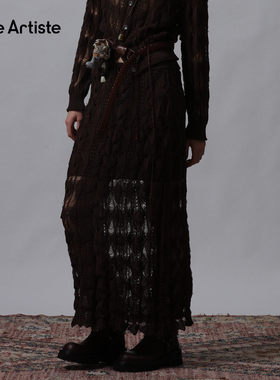 【无花果博主同款】SHELLE ARTISTE26春简约镂空针织进口毛织半裙