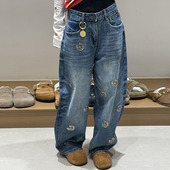 雏菊烫钻牛仔长裤 UPi2026早春新款 现货 CHEERi