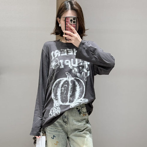 【现货】CHEERi UPi2026早春新款格纹小象挂件玩具长袖T恤