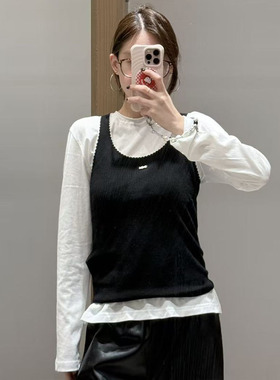 【现货】FIZZFLY | 25冬季设计师品牌新款U领花边背心