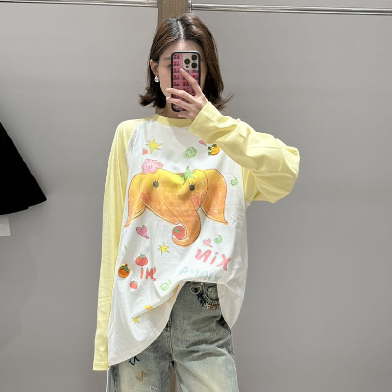 【现货】CHEERi UPi2026早春新款心象事成插肩长袖T恤