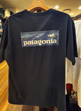 26巴塔哥尼亚Patagonia 海浪口袋混纺棉再生棉 短袖T恤 户外 男士