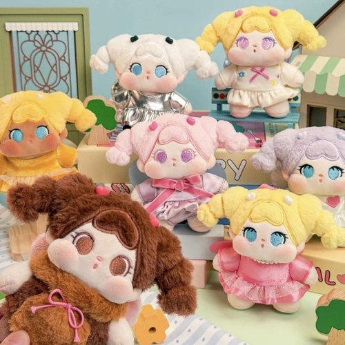 新品QOQO花福黛系列毛绒挂件可爱潮玩公仔摆件玩具女生生日礼物