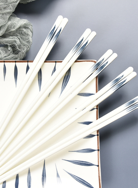 陶瓷筷子创意网红轻奢ins防霉家庭餐具高档釉中彩耐高温骨瓷筷