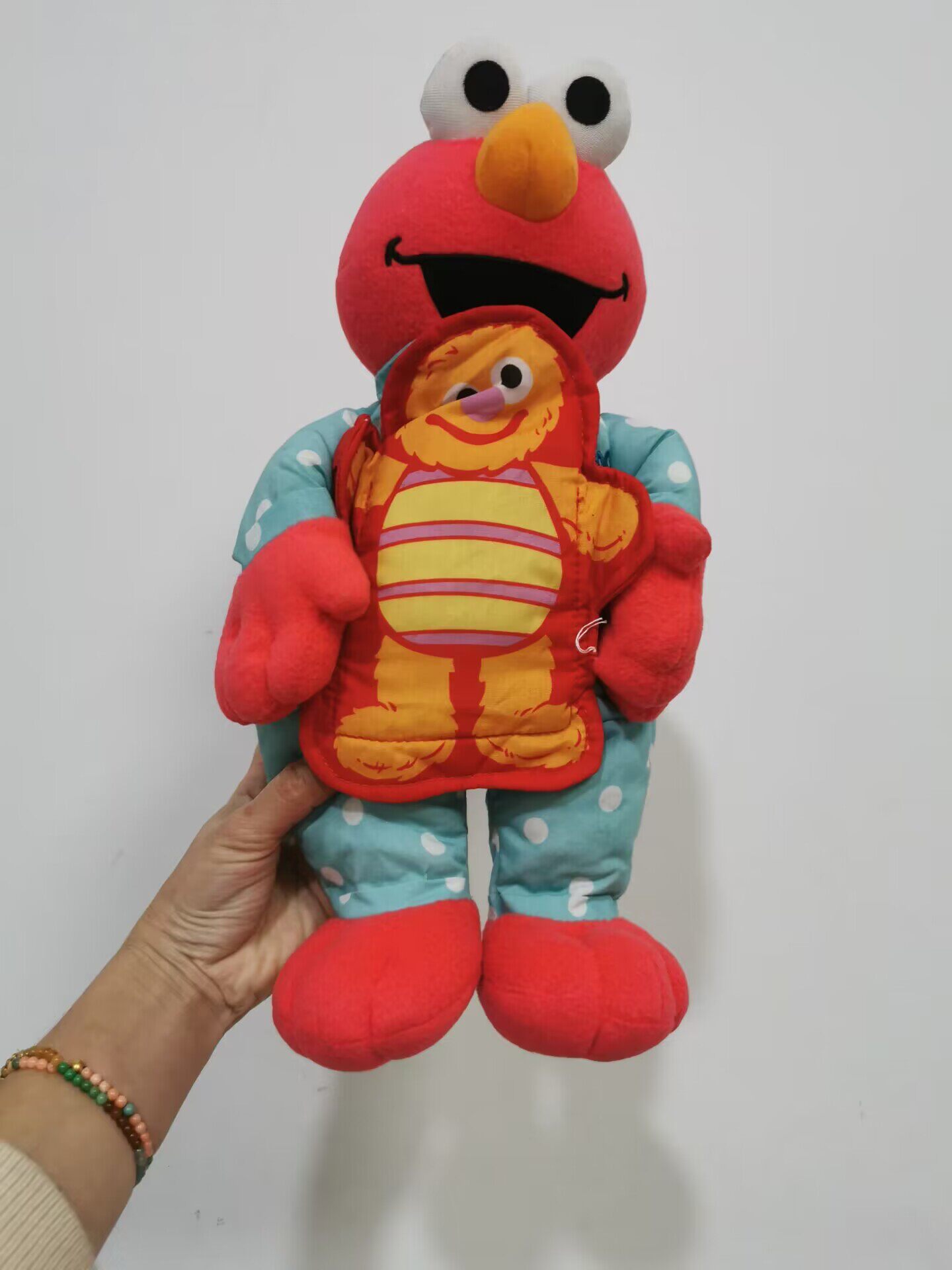 芝麻街elmo艾莫毛绒玩具公仔玩偶睡衣艾莫40cm