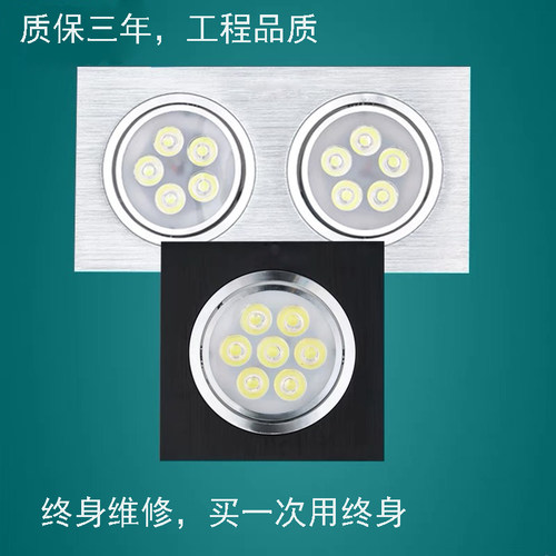 雷欧双头射灯LED格栅嵌入式