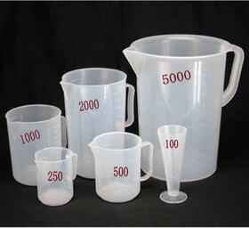 100/250/500/1000/2000/5000ml cc塑料量杯冷水壶 带刻度 毫升杯