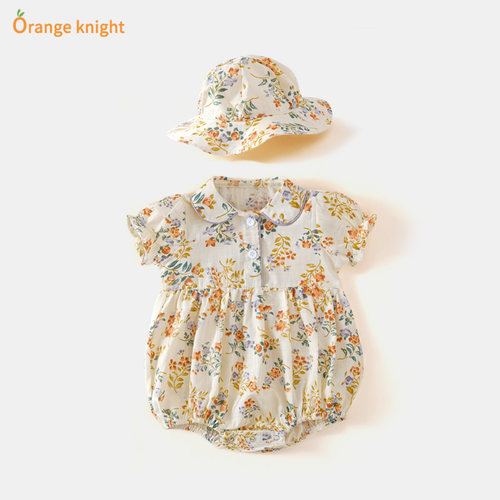 婴儿初生宝宝三角哈衣爬服包屁衣