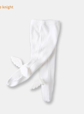 婴儿连裤袜春秋3-6-9个月0可爱韩版打底裤宝宝白色洋气幼儿连体袜