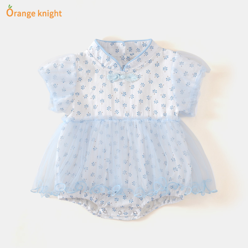 包屁新生婴儿泡泡袖洋气风公主裙