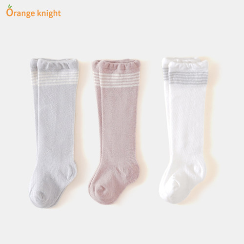 婴儿初生小女孩夏季学院风中筒袜