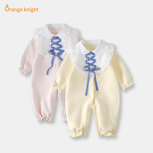 女宝宝衣服爬服保暖婴儿连体衣