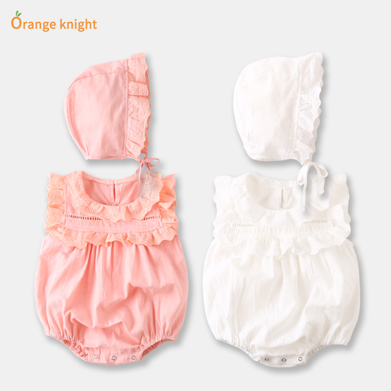 婴儿公主连体衣夏季连帽韩版爬服