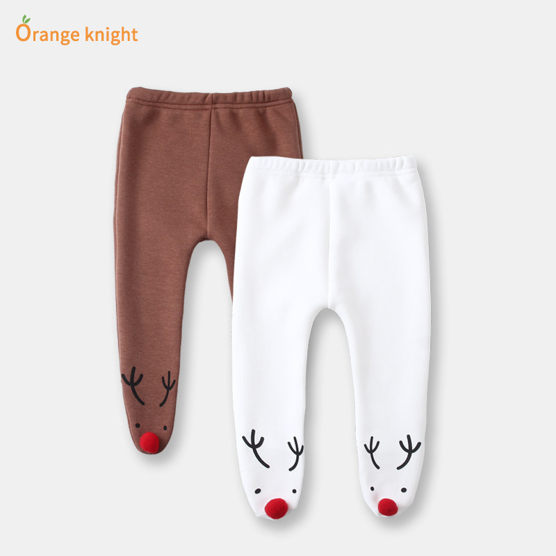 女童连裤袜宝宝婴儿秋冬季大PP加绒加厚纯棉公主儿童高腰打底裤袜