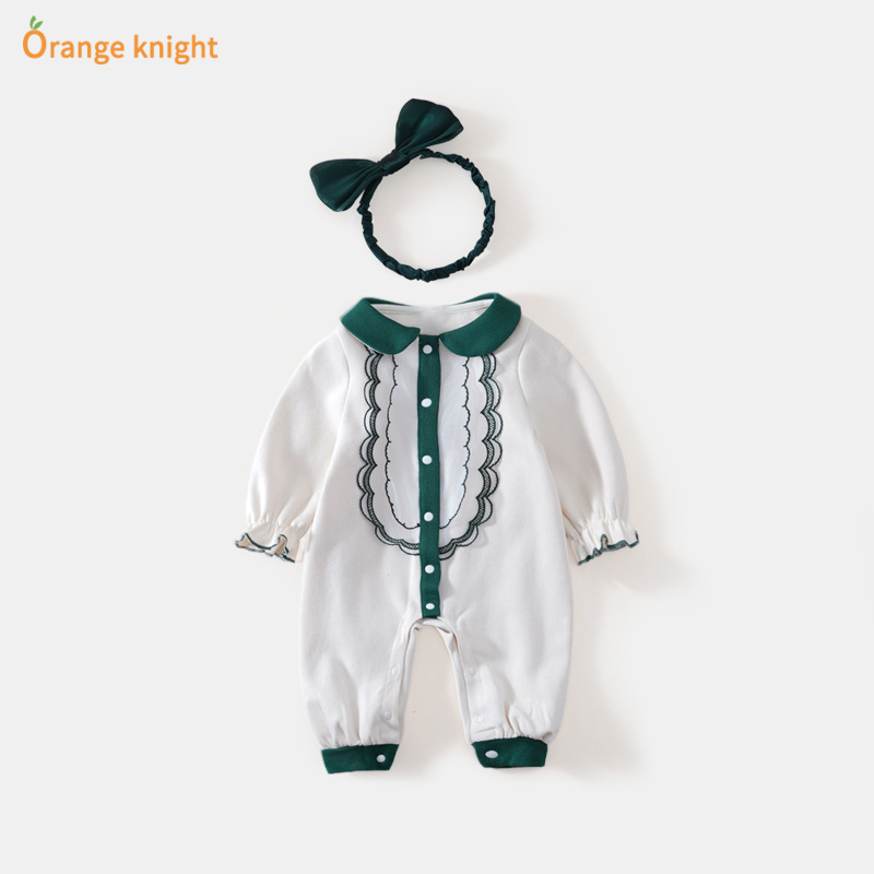 婴儿春秋公主满月服可爱洋气哈衣