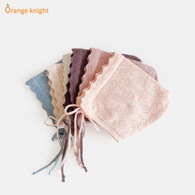 婴儿纯棉针织宫廷帽韩版公主帽