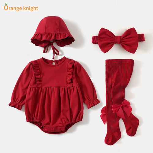 「送帽子」喜庆满月服春秋公主服