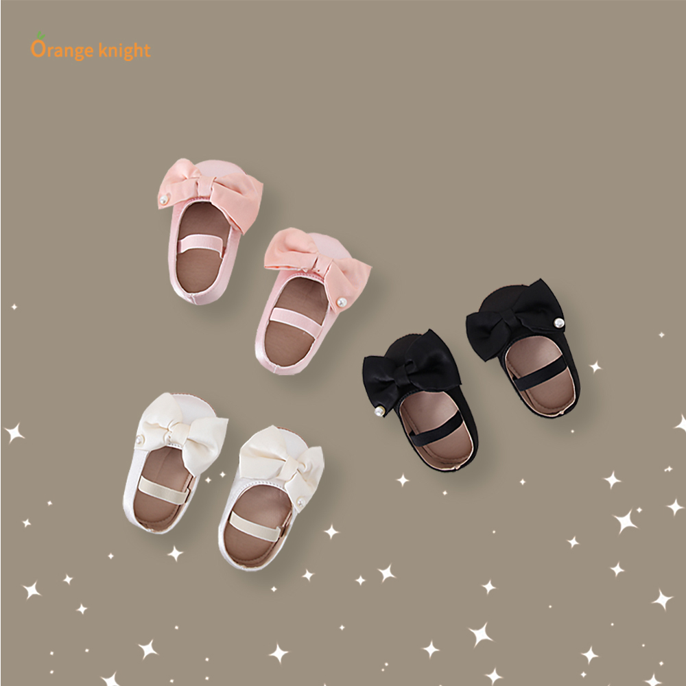 小月龄女宝宝春秋季婴儿韩版甜美洋气公主满月周岁礼服小芭蕾鞋子