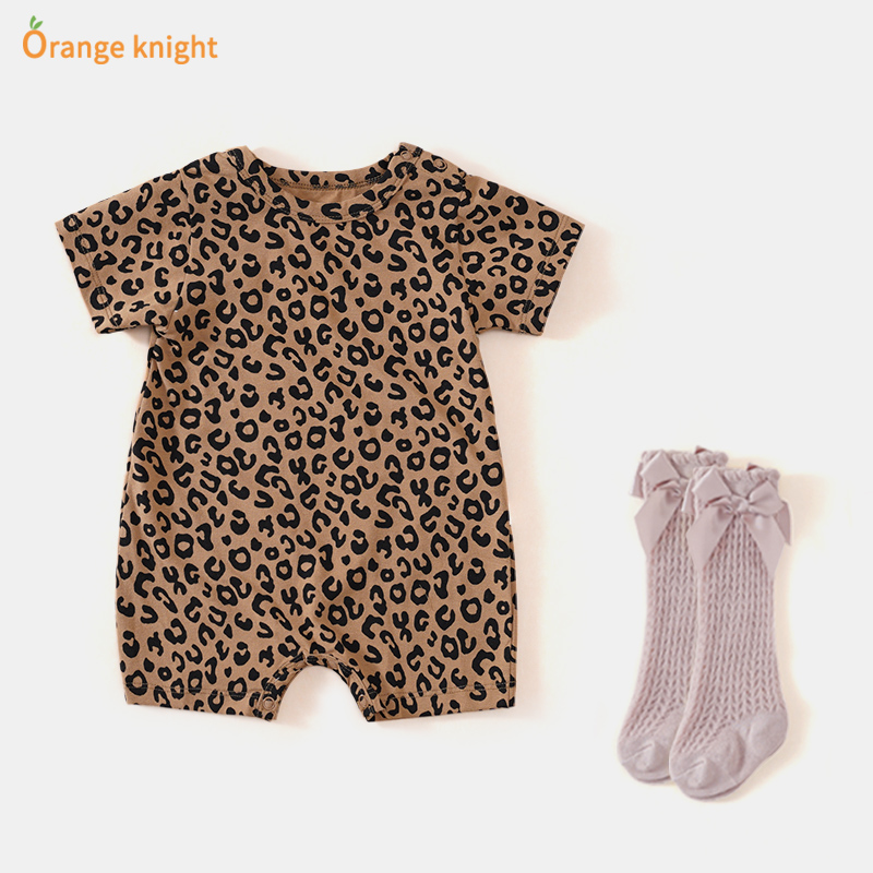 婴儿豹纹连体衣可爱超萌哈衣爬服