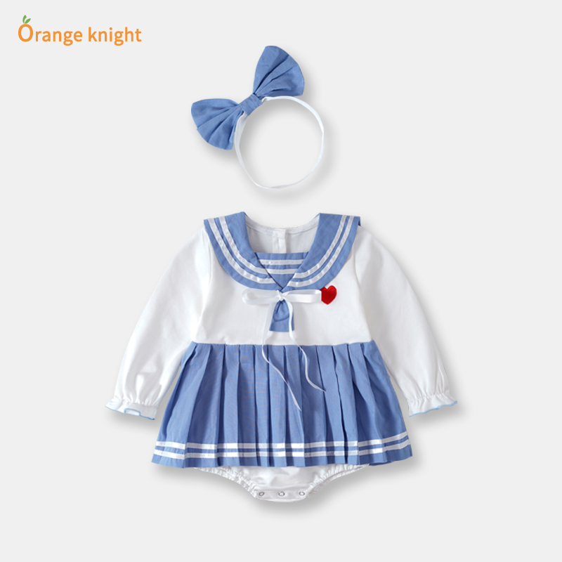 婴儿洋气连体衣春秋外出服包屁衣