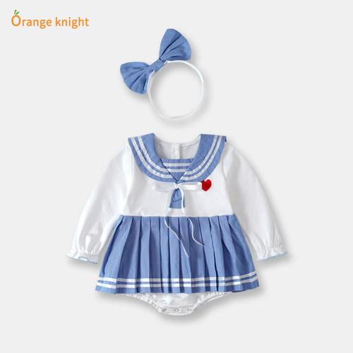 婴儿洋气连体衣春秋外出服包屁衣