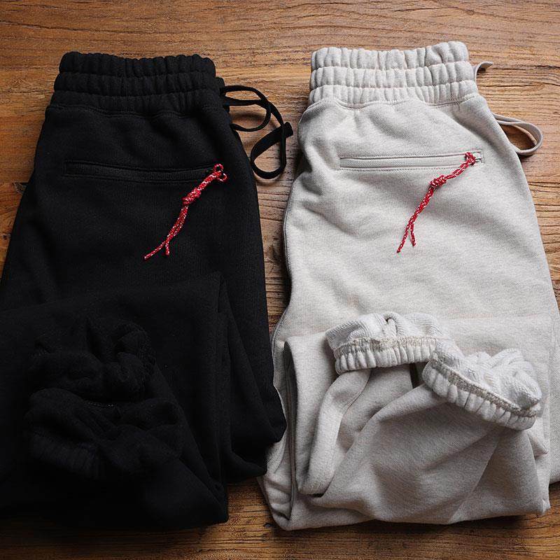 重磅550日单加绒卫裤男冬季加厚风绳松紧腰运动小脚宽松休闲长裤