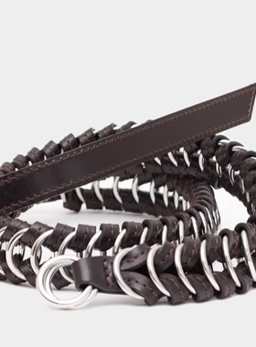 Aetheris LEM风 经典金属环意大利头层牛皮腰带 男女同款