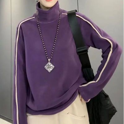 厚款修身德绒减龄保暖外穿打底衫