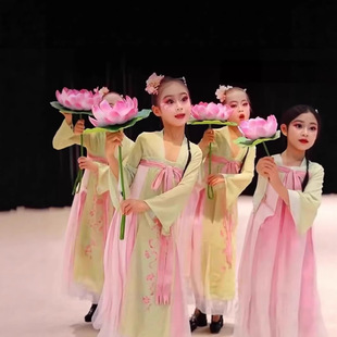 江南可采莲演出服女儿童古典舞练功服鱼戏莲叶间入莲间池上舞蹈服