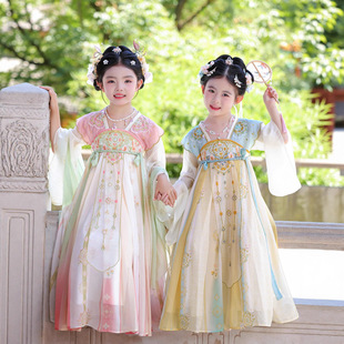汉服女童秋季2025新款儿童古风裙子古装中国风女孩中秋公主连衣裙