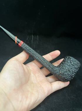 意大利Pascucci帕斯库奇 手工石楠木烟斗 黑色加拿大式直斗大长腿