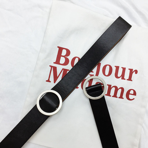 Real-price Korean version of Chic Simple and Holeless Belt