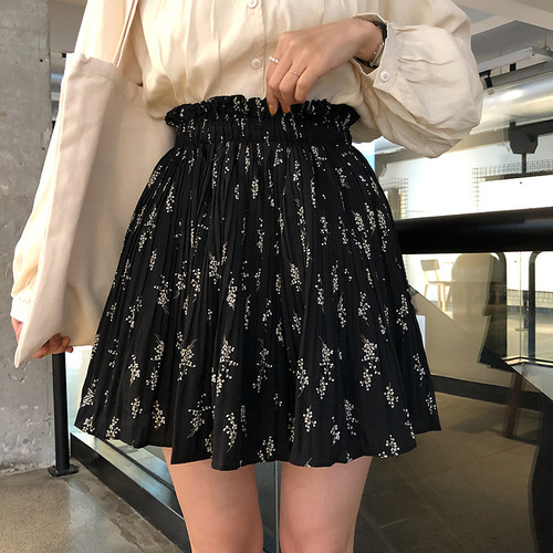 Real-price 2019 Korean version of the new high waist show thin, loose and fragmented half-length skirt