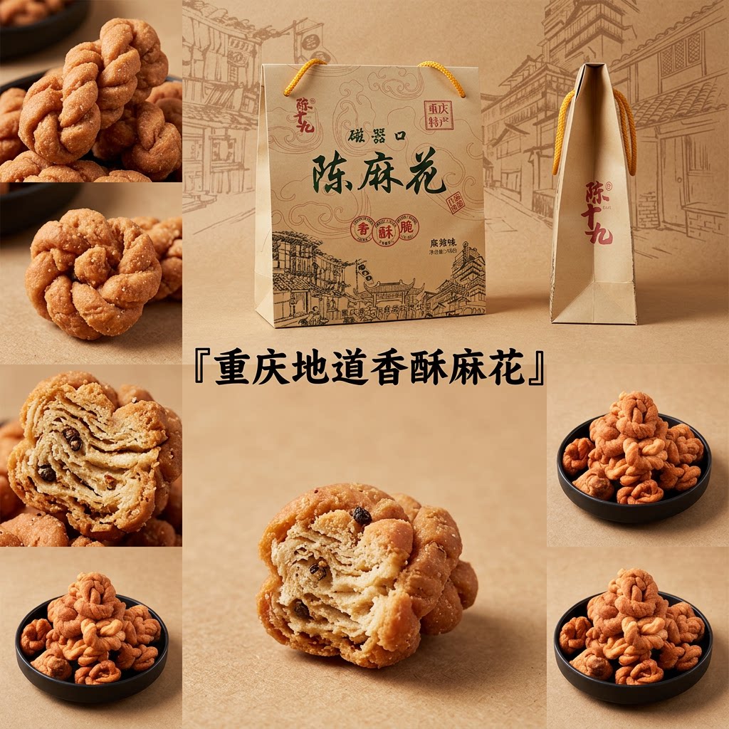 重庆陈麻花348g袋装原味酥脆香麻花特产零食糕点