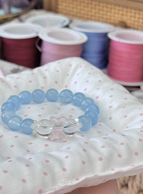 贝奇手作· Survive / 天然海蓝宝 粉水晶 白水晶/沟通爱情净化