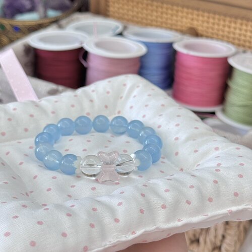 贝奇手作· Survive / 天然海蓝宝 粉水晶 白水晶/沟通爱情净化