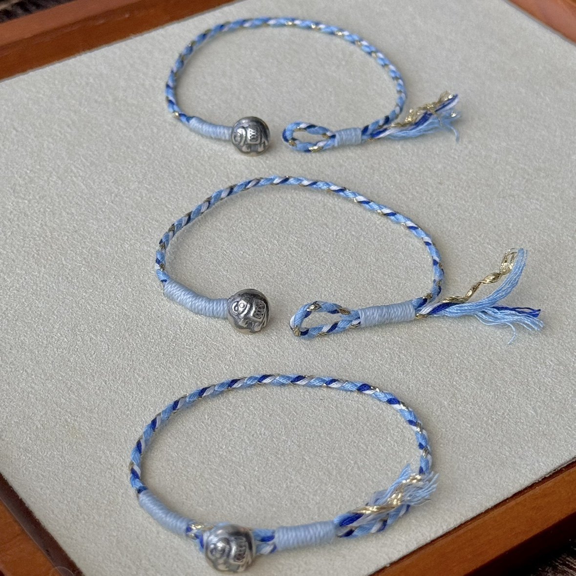 贝奇手作·很细很细的幸运大象纽扣手绳 s925银 手编绳,饰品/流行首饰/时尚饰品新,手链,淘宝优惠券,粉丝福利购,淘宝优惠卷