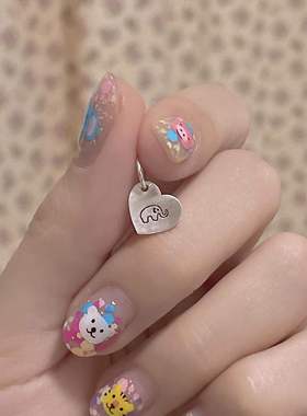 贝奇手作银爱心迷你吊牌