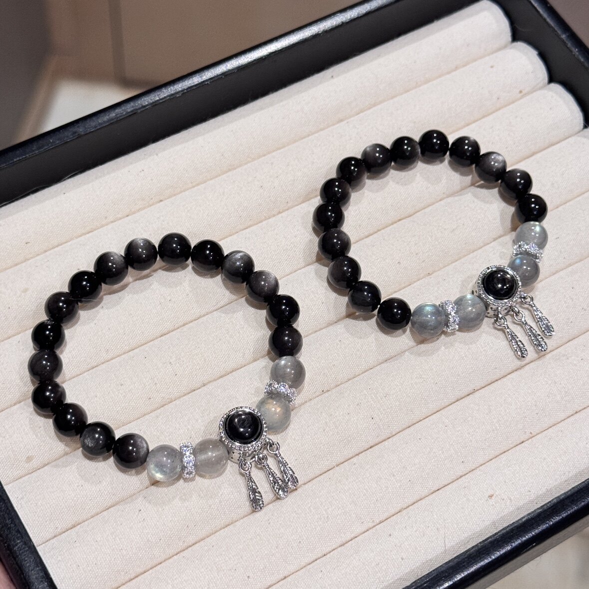 银曜拉长石捕梦风手链提升守护感