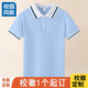 班服学校同款 小学生校服中大儿童polo衫 T恤夏季 48浅蓝色男童短袖