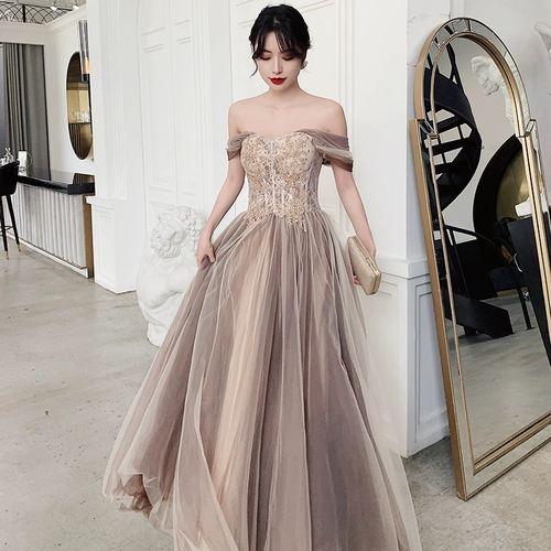 Длинное платье подружки невесты, коллекция 2023, средней длины, по фигуре, большой размер