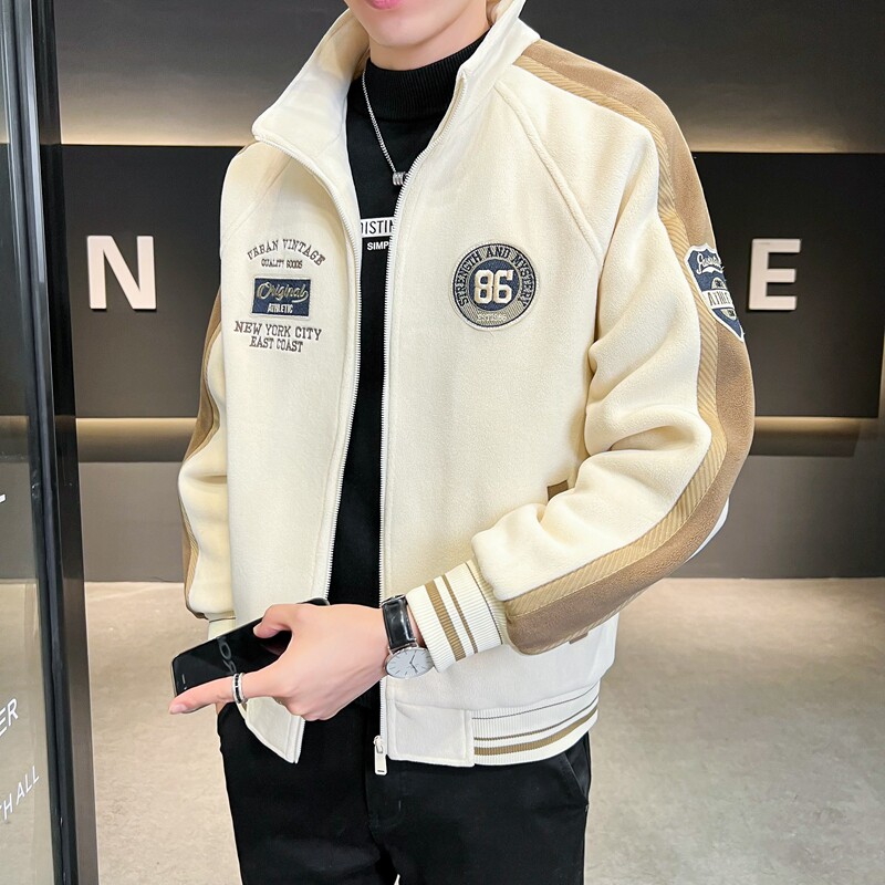 新款男士休闲立领夹克拉链外套JK22808-P125,男装夹克,星座304B