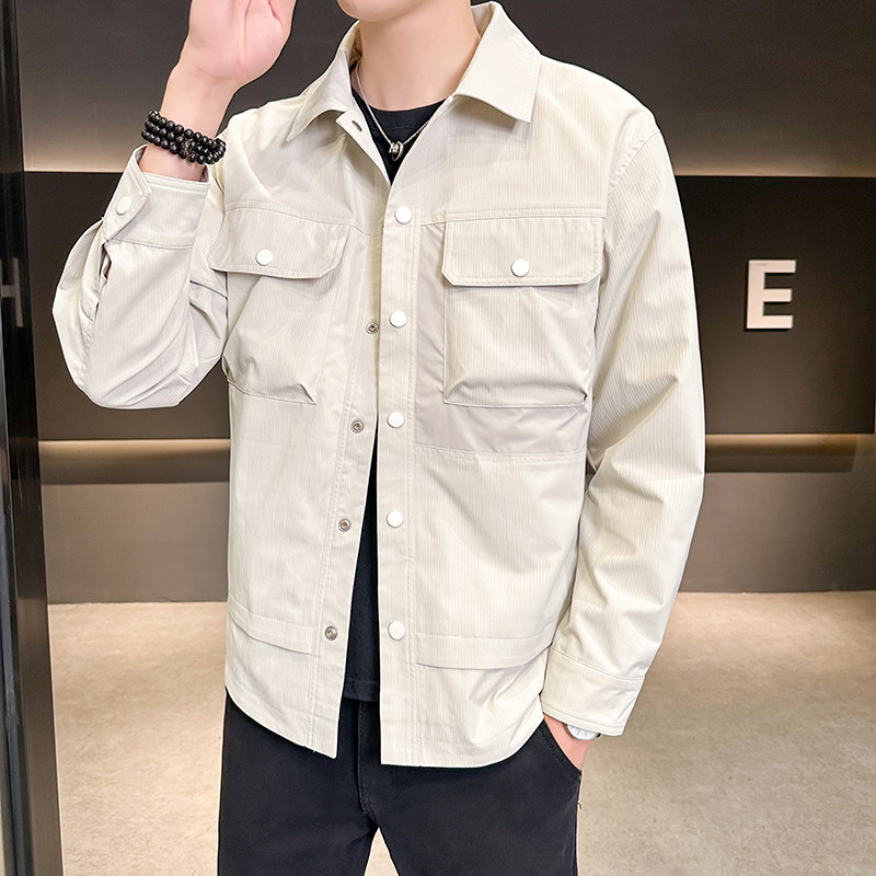 新款男士工装翻领夹克小外套JK3063-P73,男装夹克,星座304B