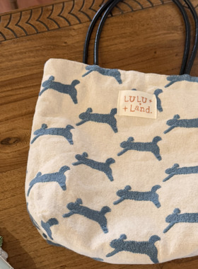 LU原创简约百搭日系手提包包女上班通勤杂物包厚实手拎帆布水桶包