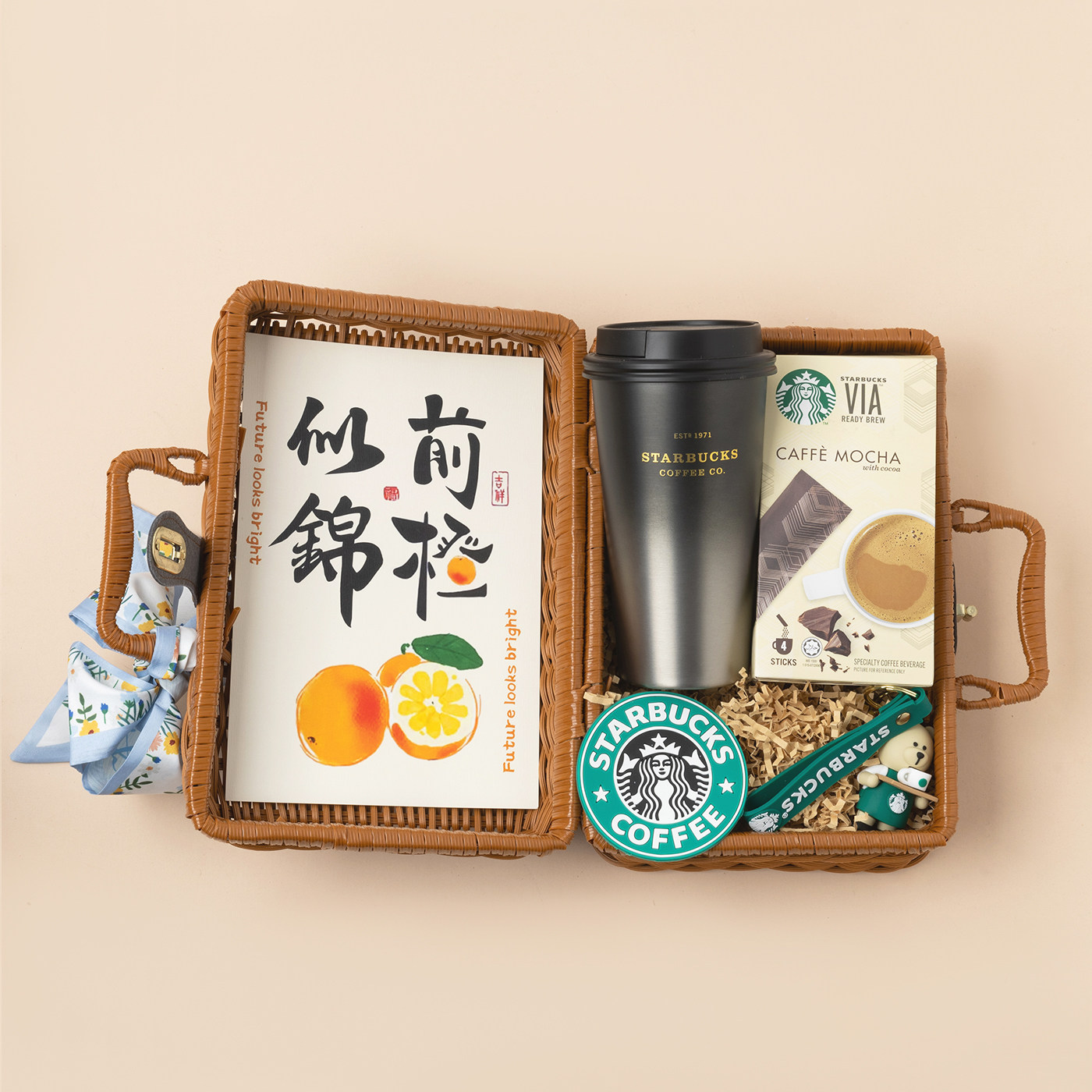 星巴克杯子礼盒不锈钢咖啡流金保温杯高颜值生日礼物高档伴手礼